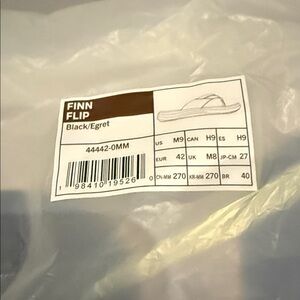 Hey Dude Black and Patterned Flip Flops